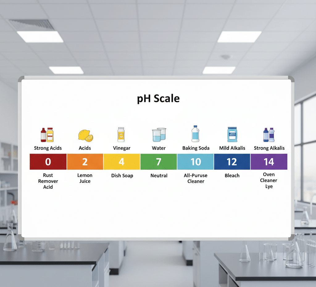 pH Scale for cleaning products