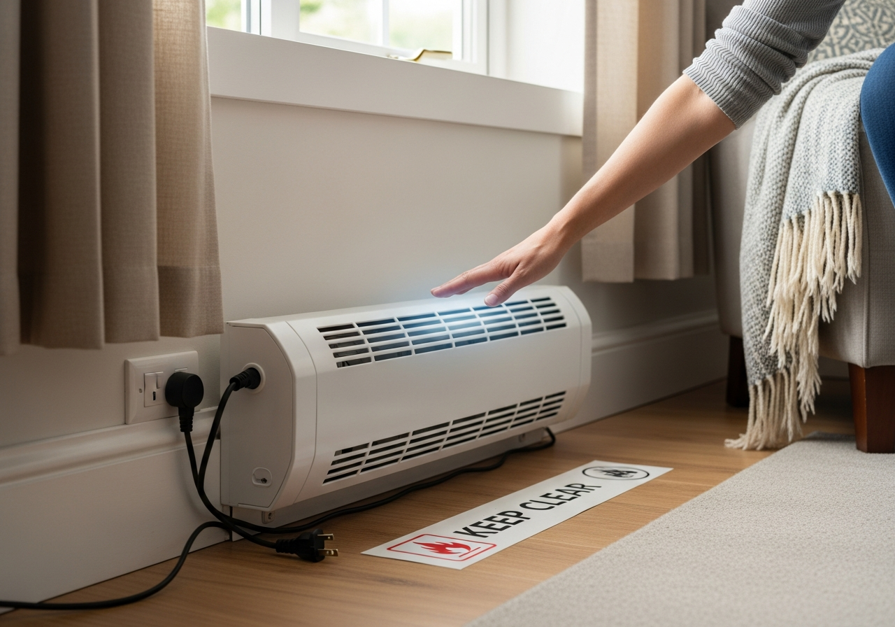 Safety when using a baseboard heater
