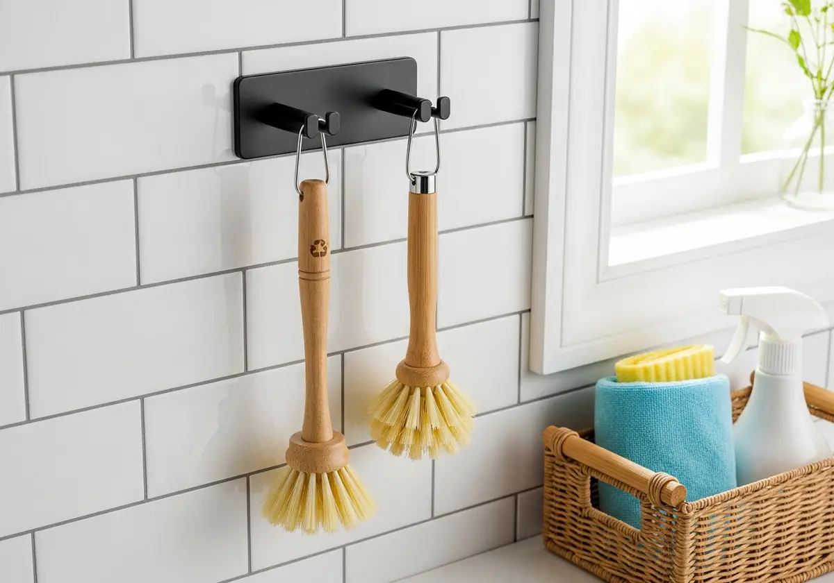bathroom cleaning brush storage