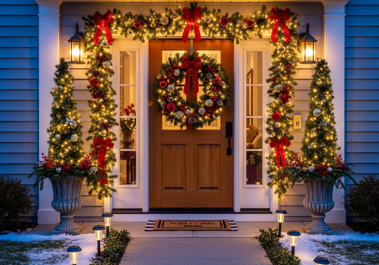 entrance of a house for the end-of-year festivities