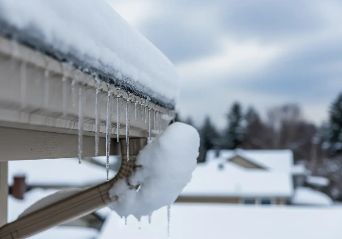 gutters in winter