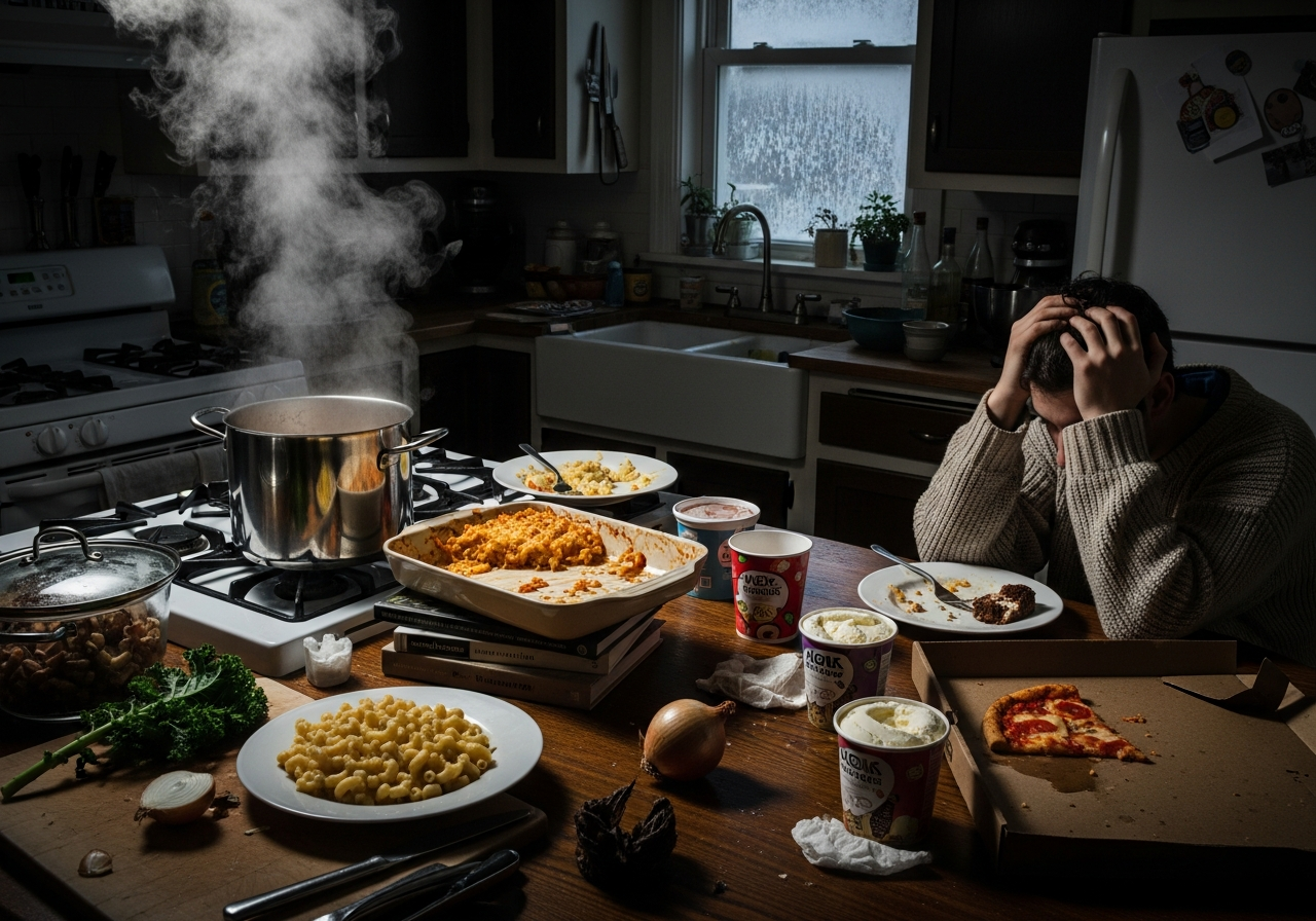 A kitchen that offers comfort food fatigue in winter.