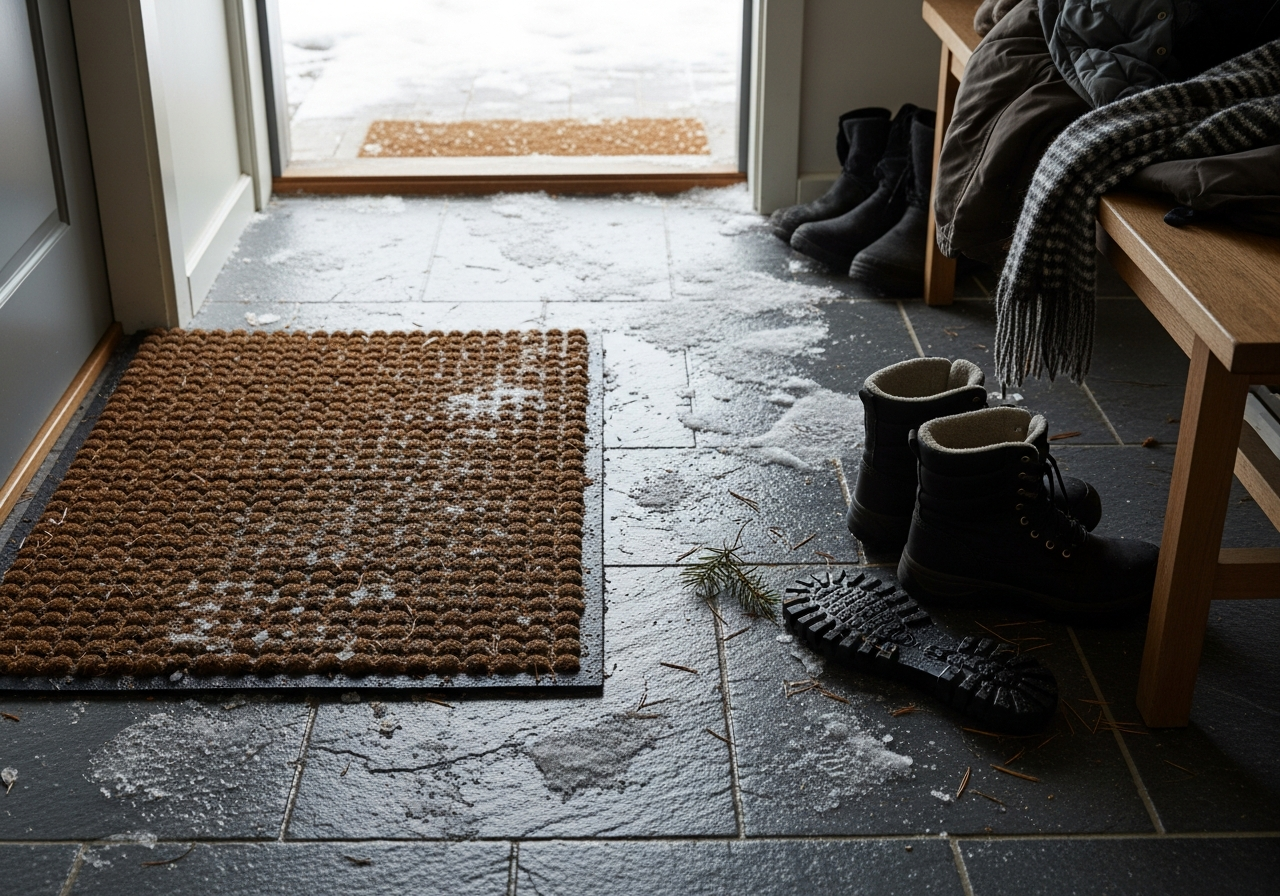 Entryway Floors in winter