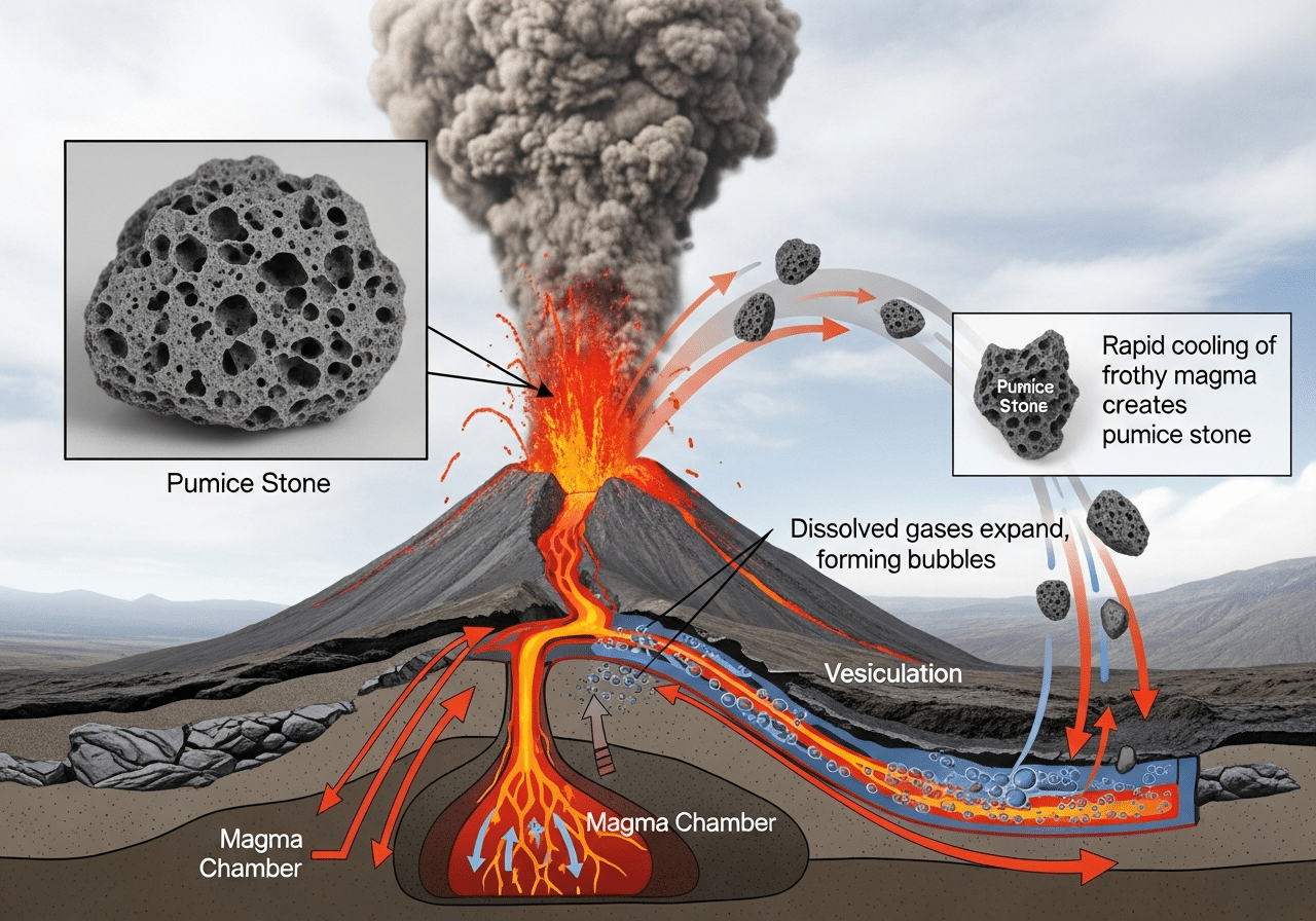 How is Pumice Stone Created