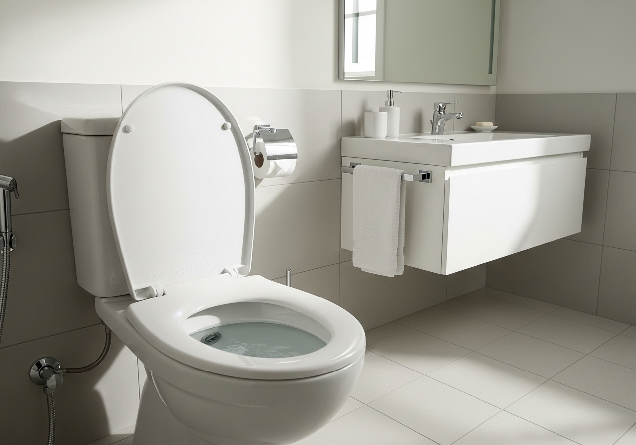 Peace of mind comes from using a bathroom where the toilet tank is clean.
