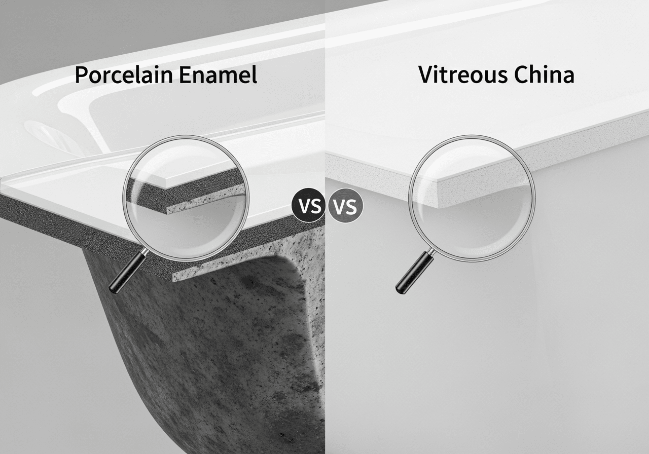 Porcelain Enamel vs. Vitreous China