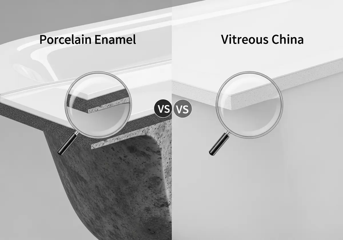 Porcelain Enamel vs. Vitreous China