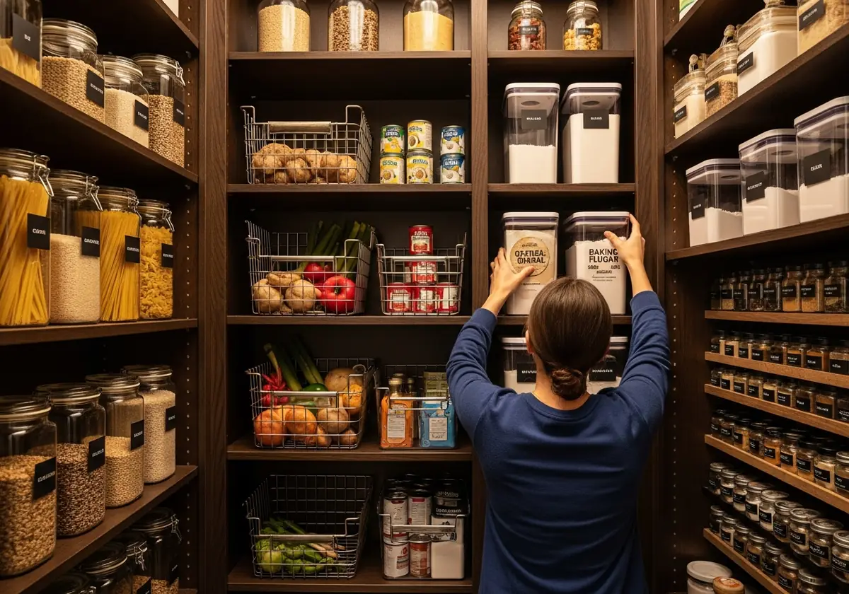 categorizing the items in the pantry