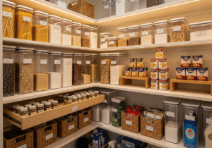 organizing a kitchen pantry
