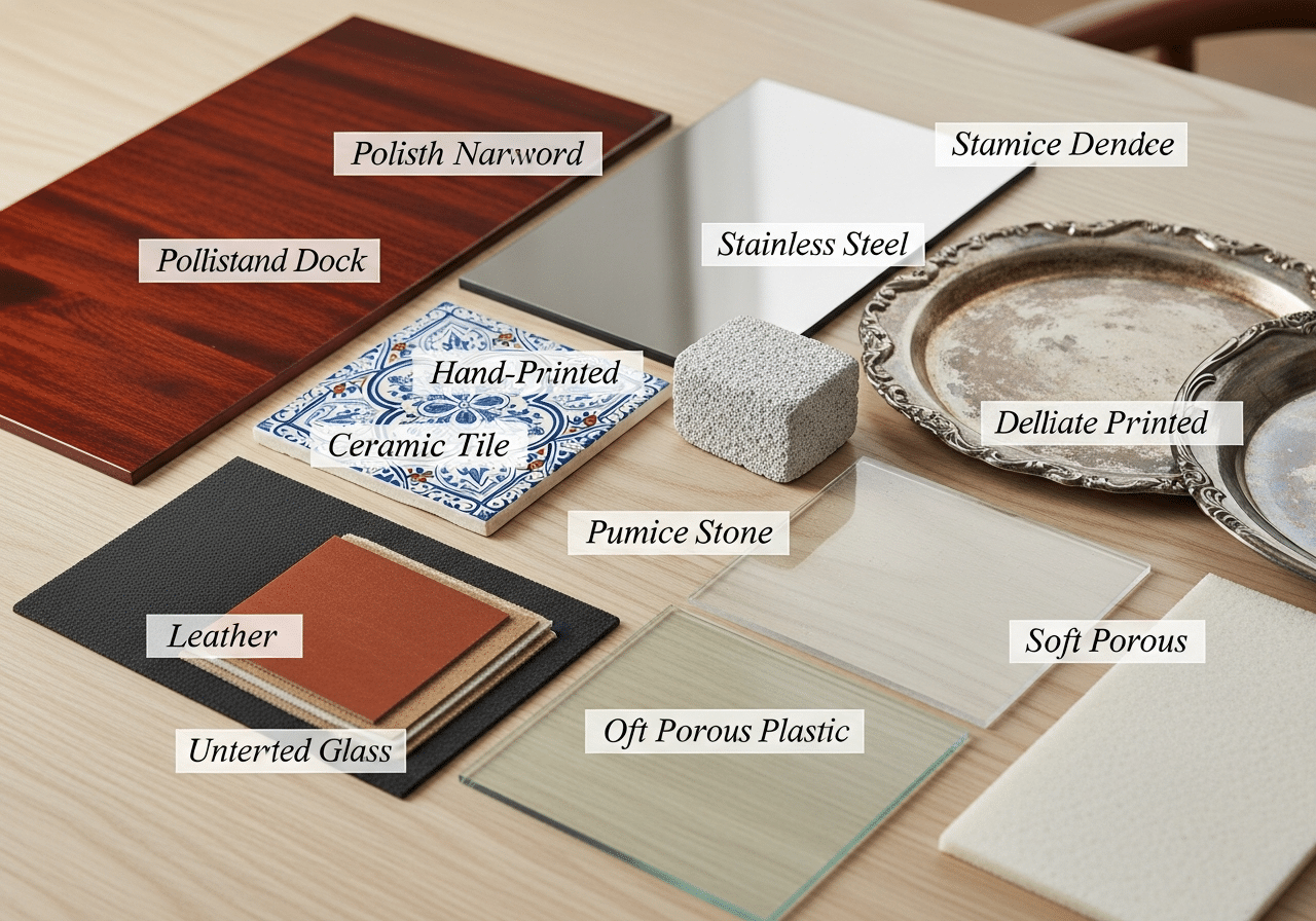 surfaces where pumice stone should not be used