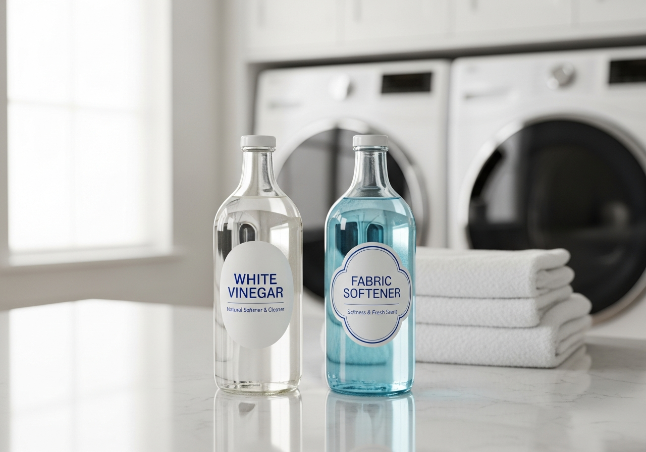 white vinegar or fabric softener