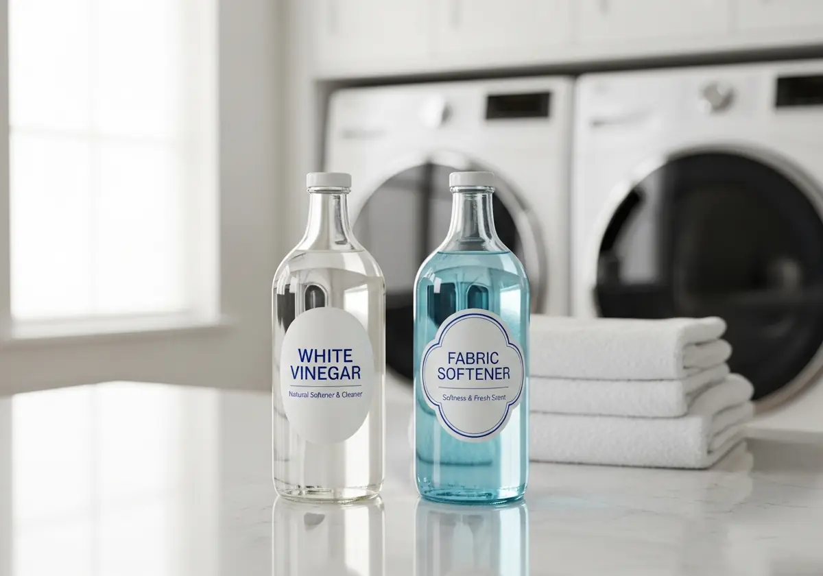 white vinegar or fabric softener