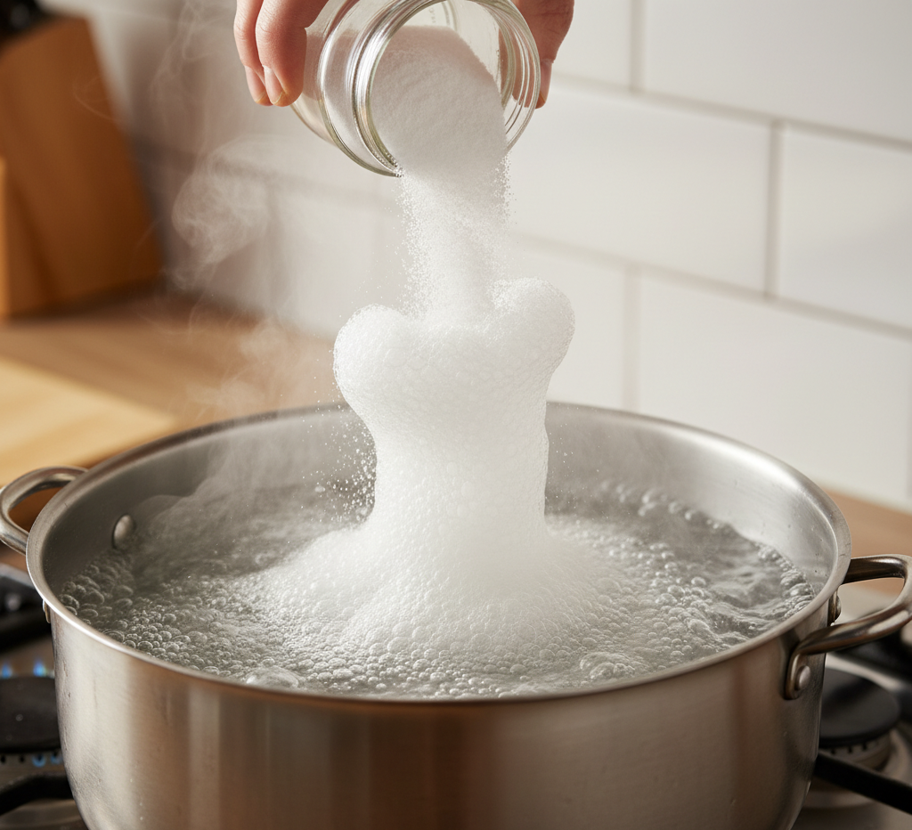 Boiling Water and Baking Soda for cleaning grease trap