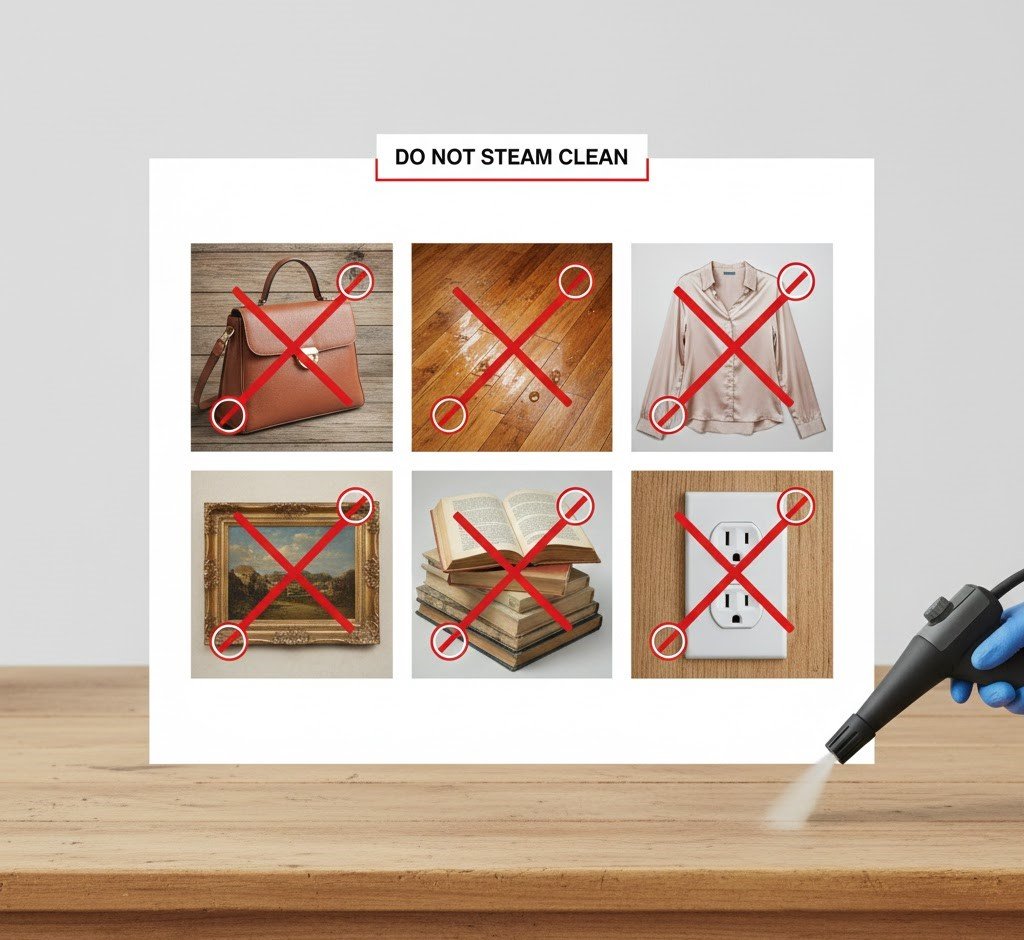 Where not to use steam cleaner