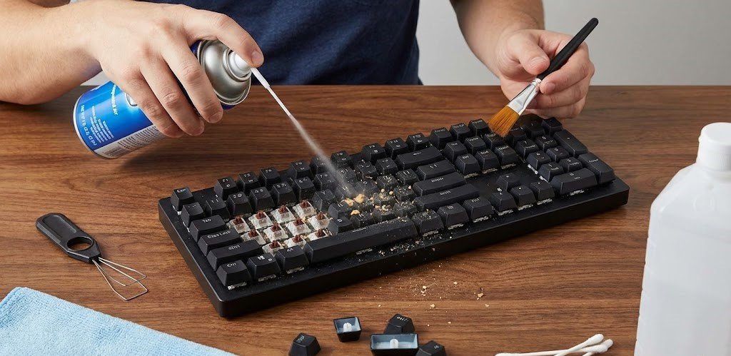 cleaning keyboard