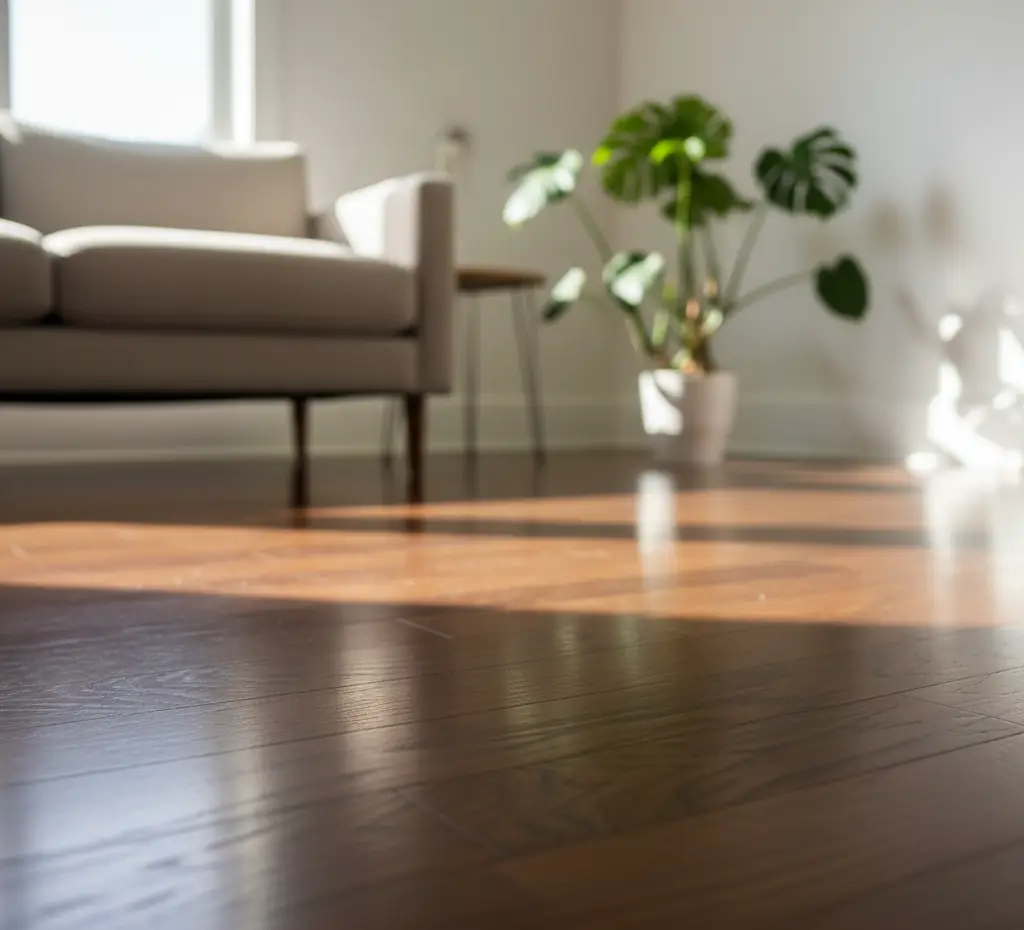 well-maintained wooden floor