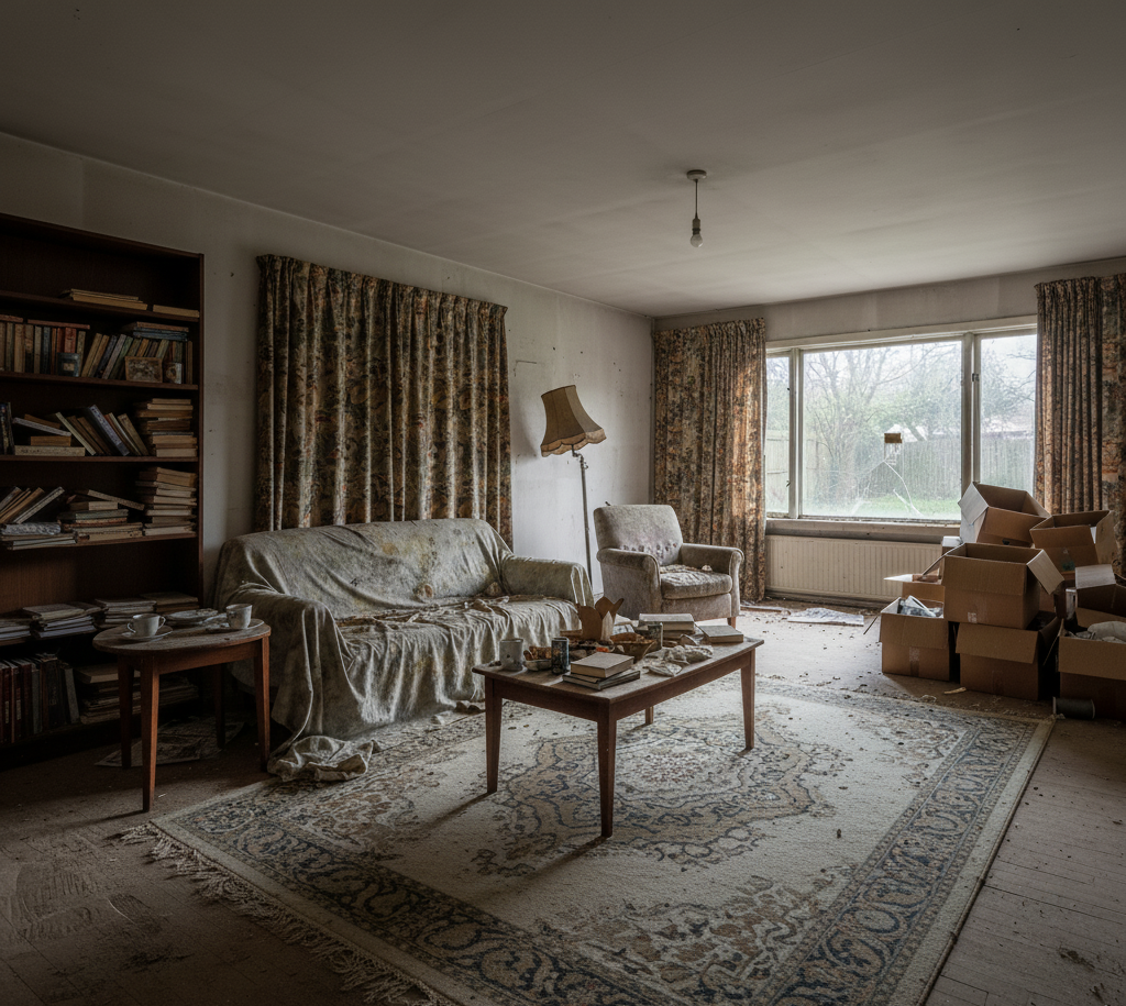 Empty House, But Not Clean and declutter