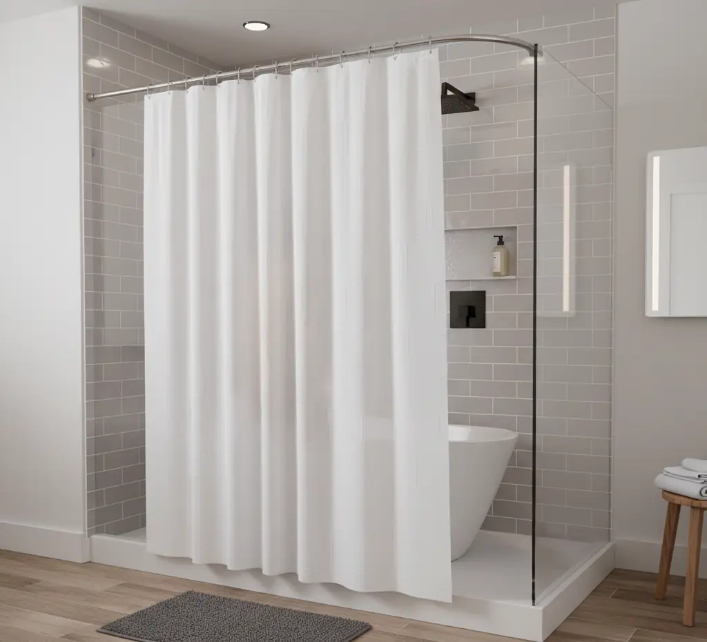 Exterior and Interior shower curtains