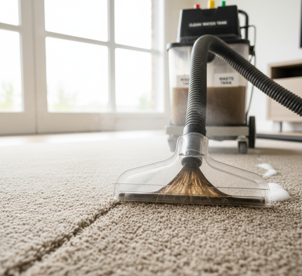 Extraction Cleaning on carpet