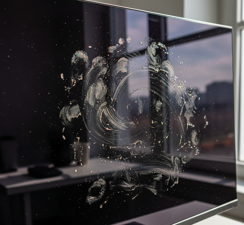 Greasy Marks on screens