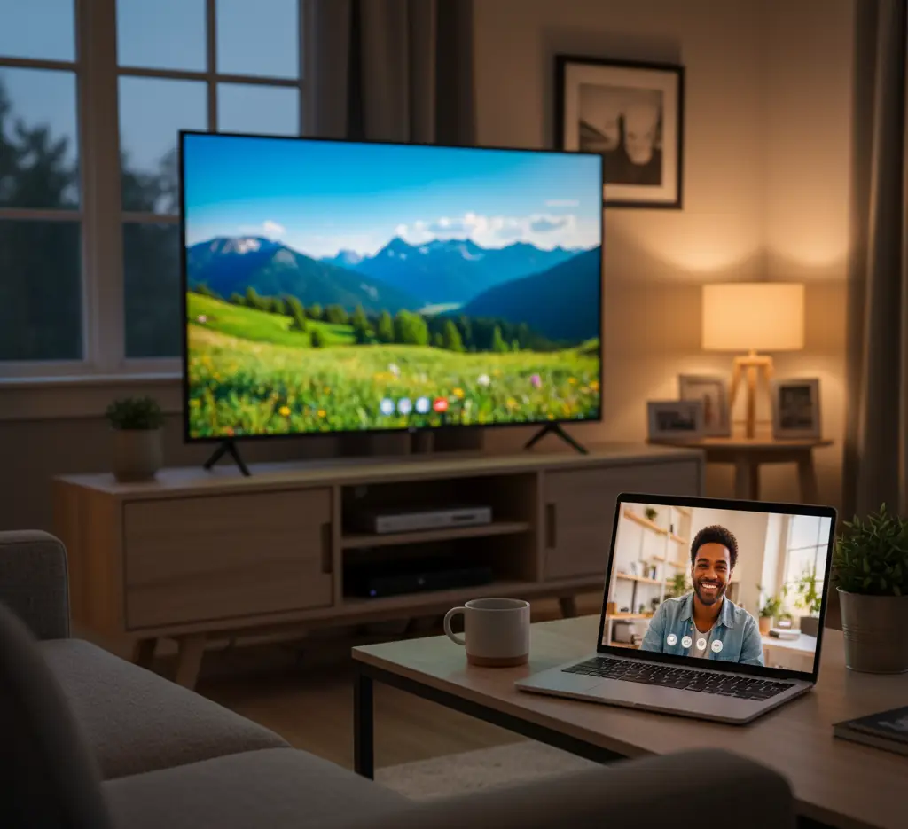 Laptop and TV Screens