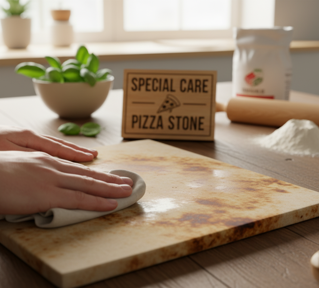 Special care should be taken with a pizza stone.