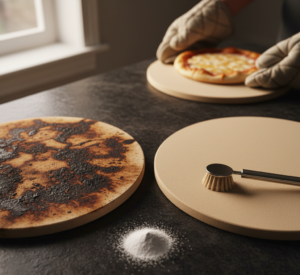 pizza stone clean