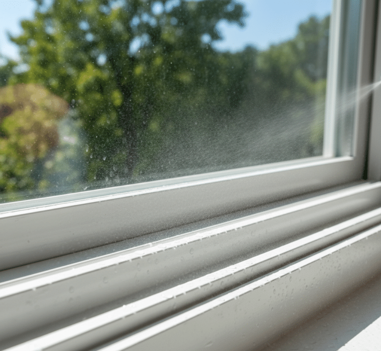 window track cleaned and sanitized