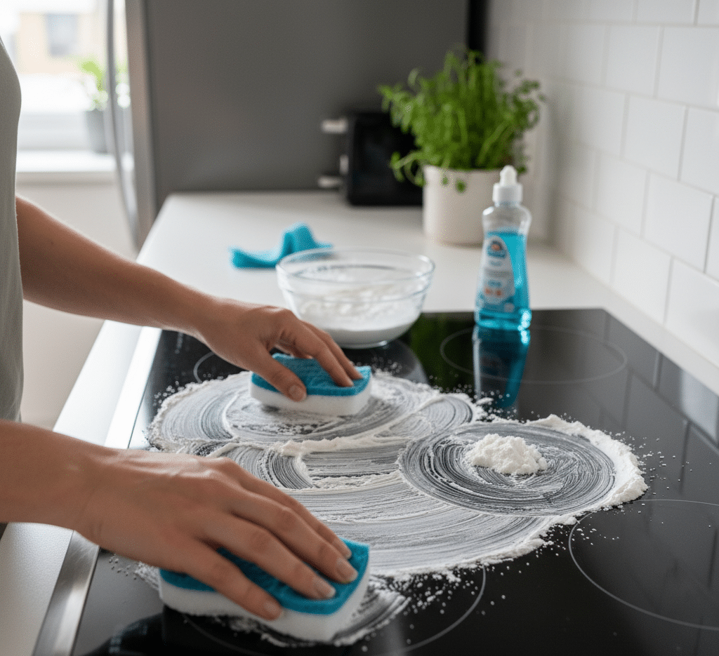 Homemade Solution for cleaning glass stovetop