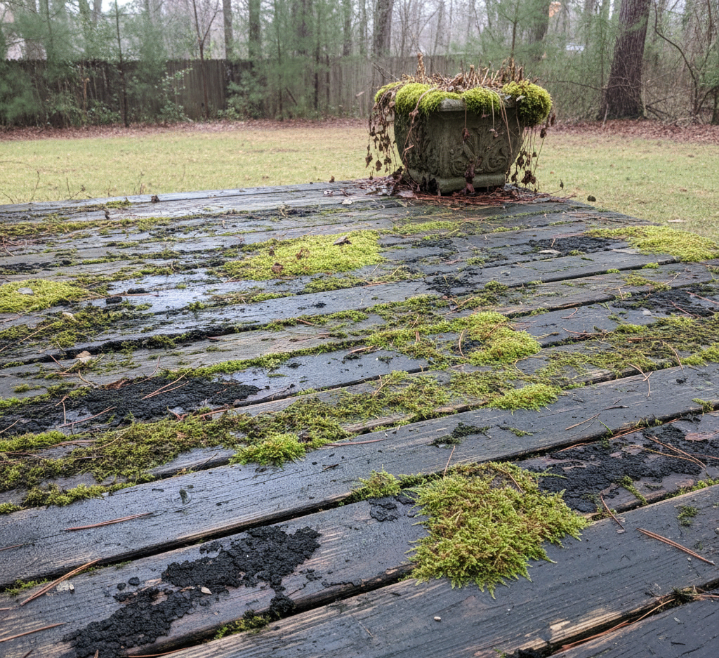 Mildew and Moss and Algae on deck