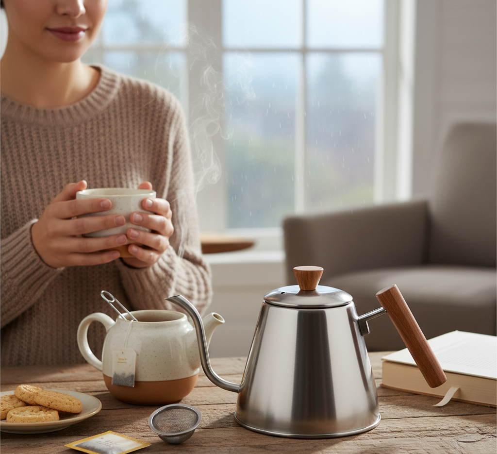 a clean kettle being used