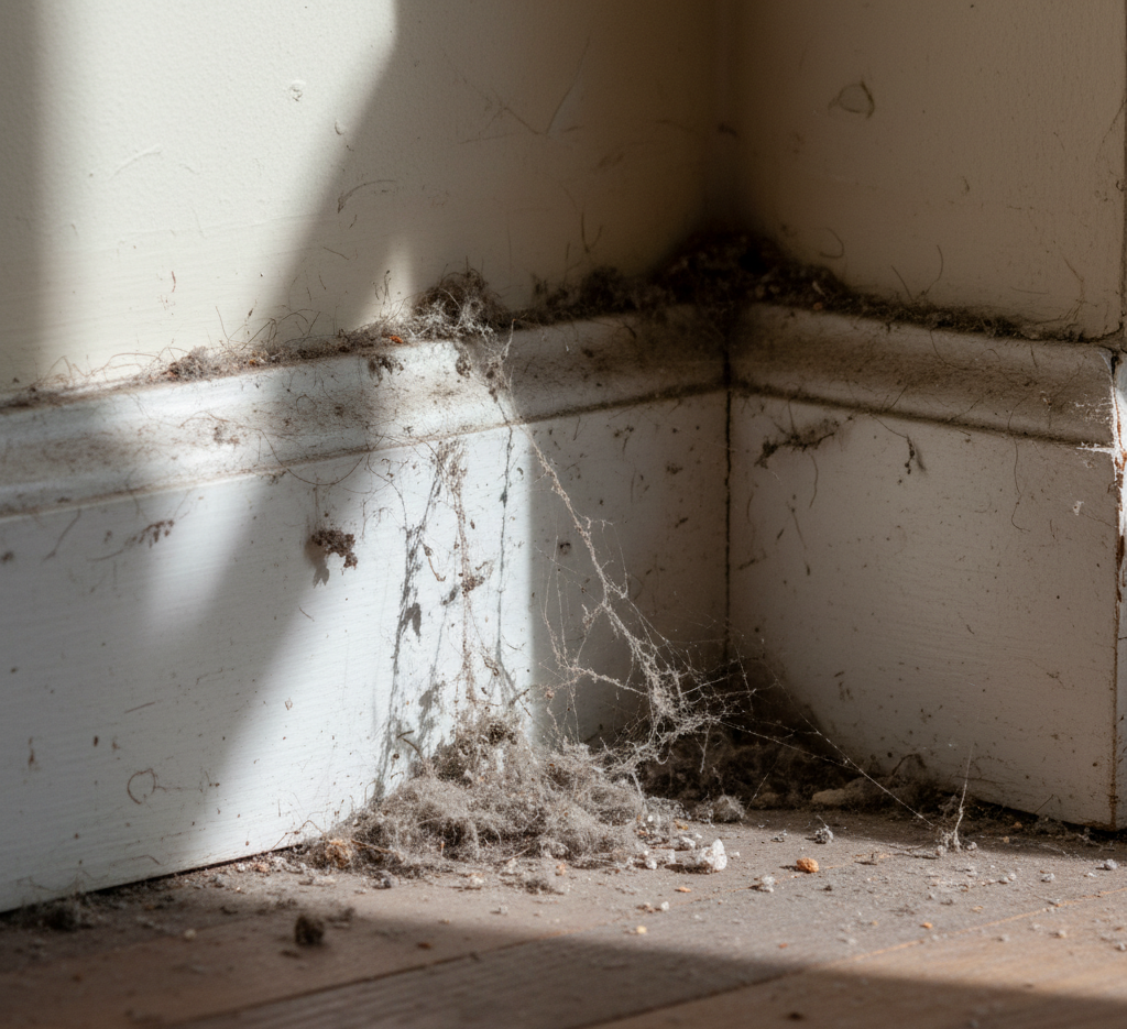 dusty baseboard