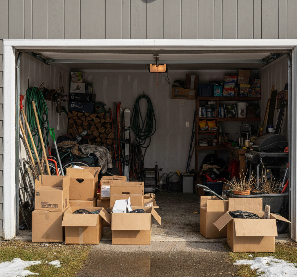 emptying the garage