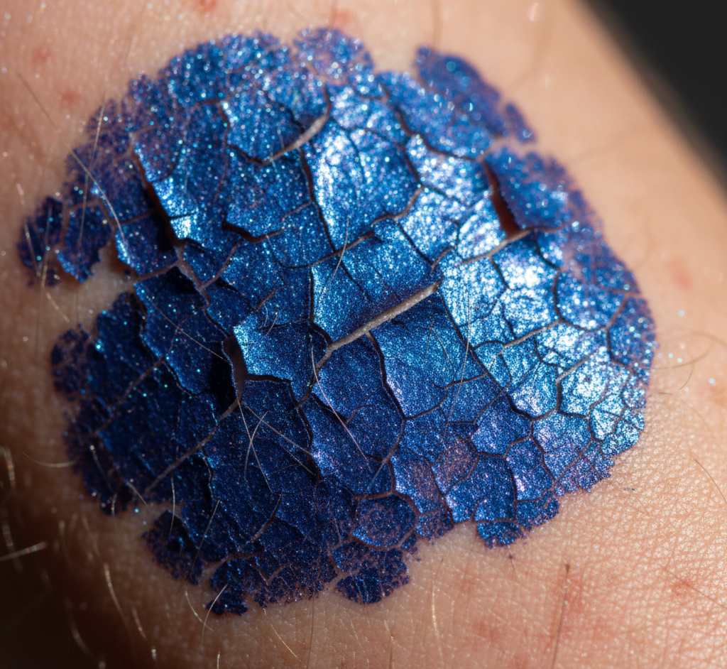 nail polish on the skin