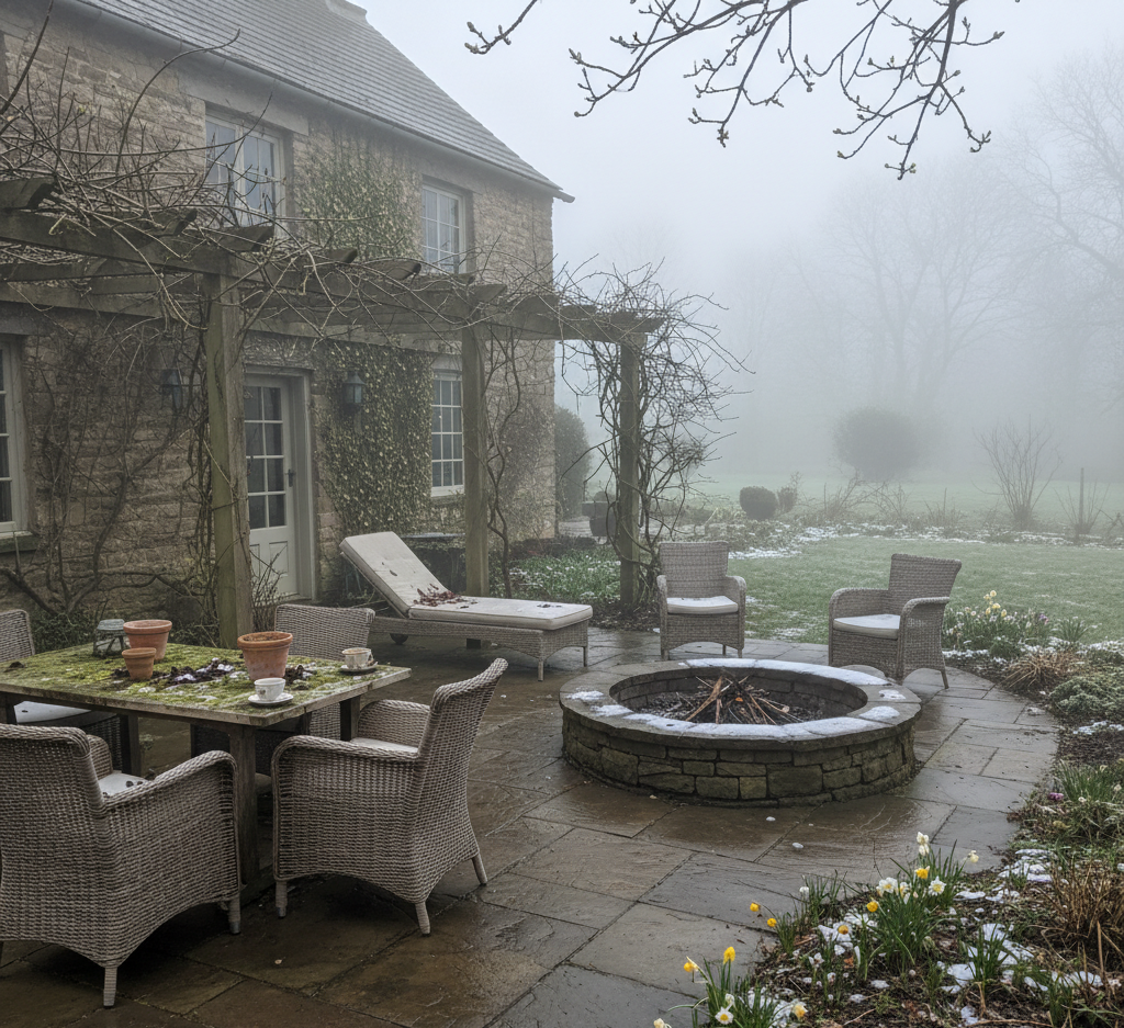 the furniture that spent the whole winter in the patio