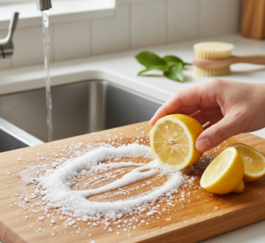 Cleaning Hacks Using Lemon and Salt