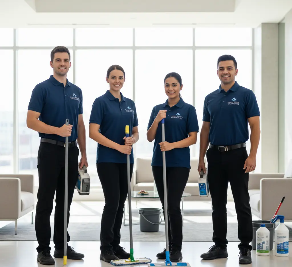 Cleaning professionals at the hosts home.