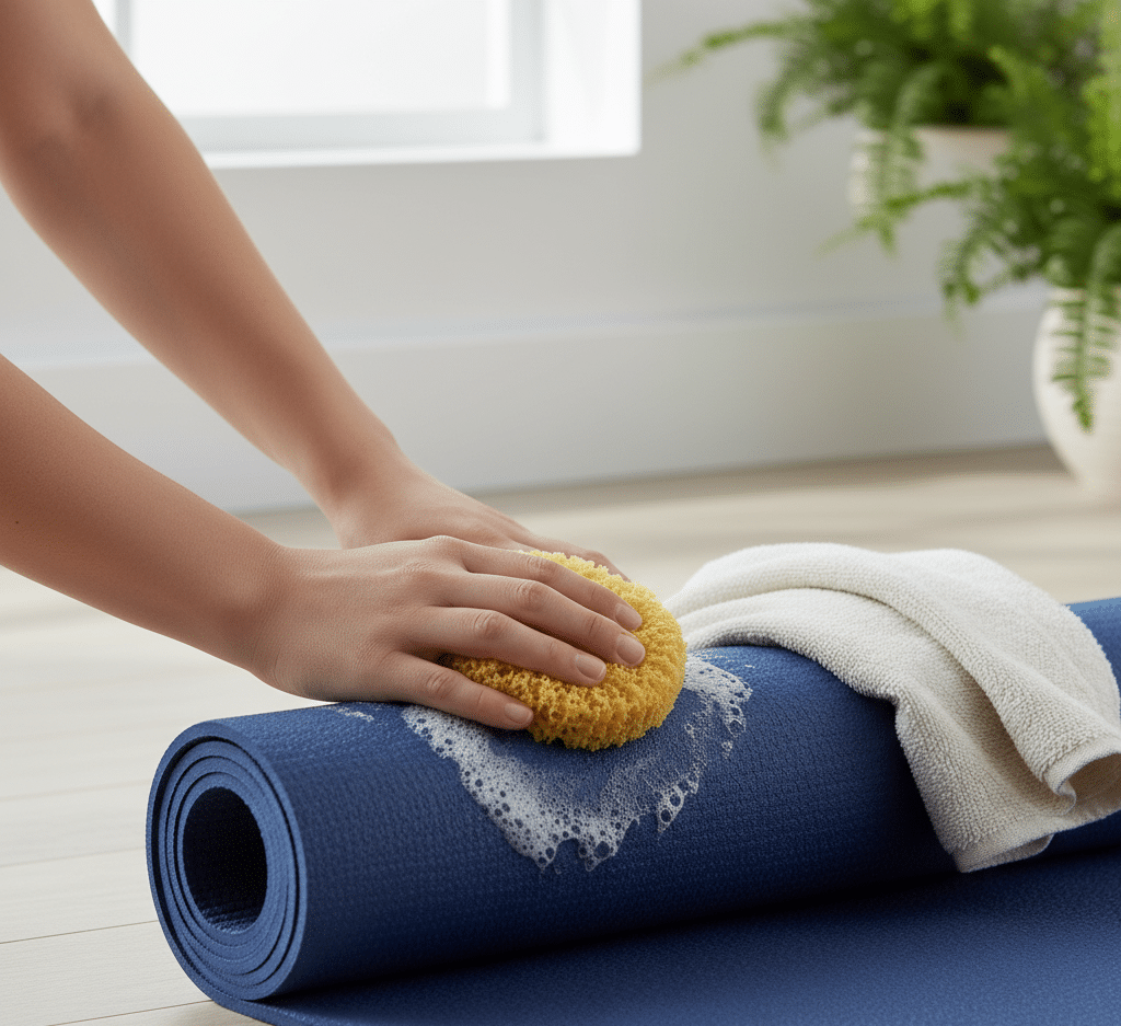 Danger when cleaning yoga mats