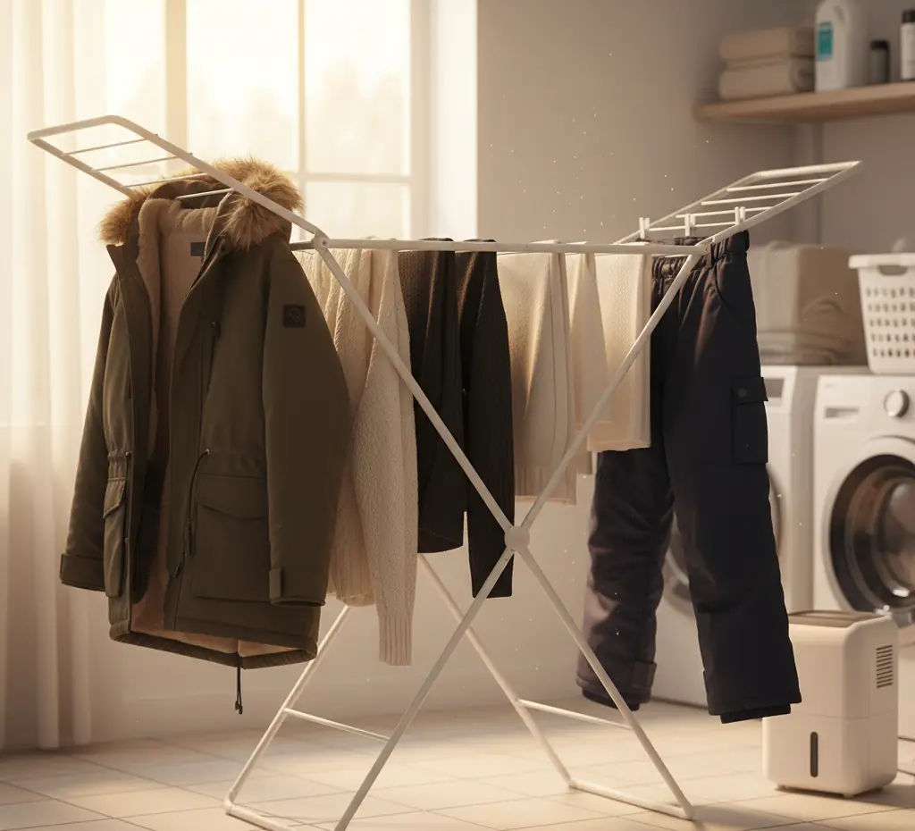 Heavy Clothes secando em um lugar apropriado