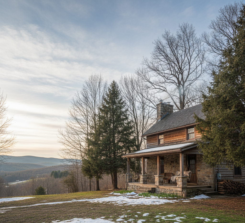 a country house that after winter