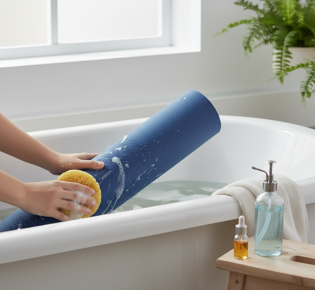 deep cleaning yoga mat