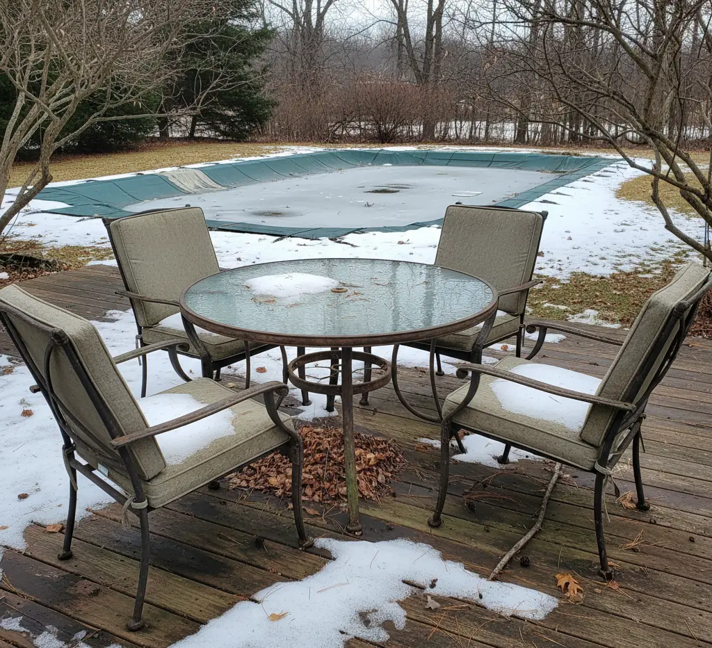 outdoor furniture post-winter.