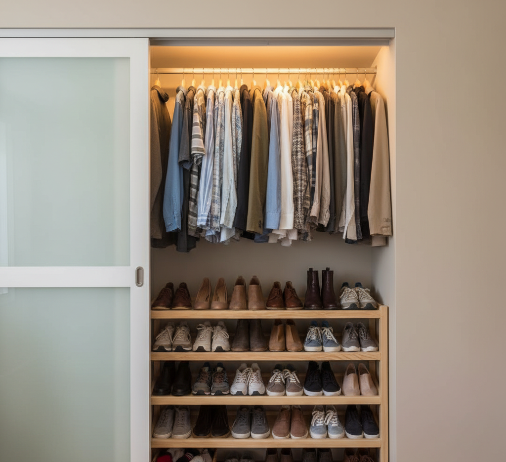 small Bedroom Closet shoes