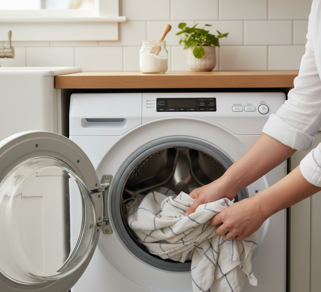 washing dishcloth